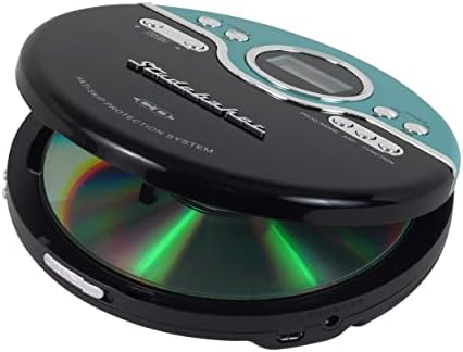 Studebaker וינטג 'טורקיז רטרו נגן תקליטור אישי נייד CD/MP3/WMA | FM רדיו LCD תצוגת בס BASS BOOST ANTI